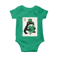 Vintage Japanese Grumpy Frog Baby Onesie Lucky St Paddys Day