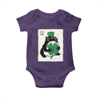 Vintage Japanese Grumpy Frog Baby Onesie Lucky St Paddys Day
