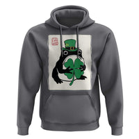 Vintage Japanese Grumpy Frog Hoodie Lucky St Paddys Day