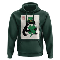 Vintage Japanese Grumpy Frog Hoodie Lucky St Paddys Day