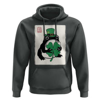 Vintage Japanese Grumpy Frog Hoodie Lucky St Paddys Day