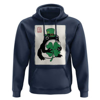 Vintage Japanese Grumpy Frog Hoodie Lucky St Paddys Day