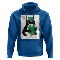 Vintage Japanese Grumpy Frog Hoodie Lucky St Paddys Day