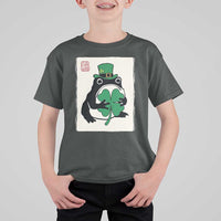 Vintage Japanese Grumpy Frog T Shirt For Kid Lucky St Paddys Day