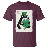 Vintage Japanese Grumpy Frog T Shirt Lucky St Paddys Day