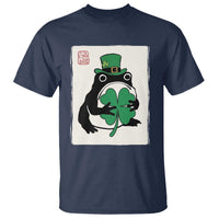 Vintage Japanese Grumpy Frog T Shirt Lucky St Paddys Day