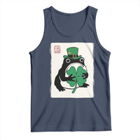 Vintage Japanese Grumpy Frog Tank Top Lucky St Paddys Day