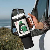 Vintage Japanese Grumpy Frog Tumbler With Handle Lucky St Paddys Day