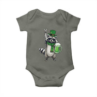 Funny Raccoon Rock On Baby Onesie St Patricks Day Gift