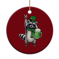Funny Raccoon Rock On Ceramic Ornament St Patricks Day Gift