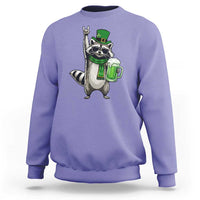 Funny Raccoon Rock On Sweatshirt St Patricks Day Gift