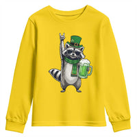 Funny Raccoon Rock On Youth Sweatshirt St Patricks Day Gift
