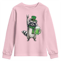 Funny Raccoon Rock On Youth Sweatshirt St Patricks Day Gift