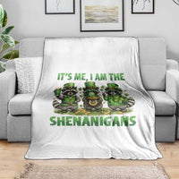 I Am The Shenanigans Throw Blanket Funny Irish Raccoon St Patricks Day