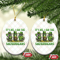 I Am The Shenanigans Ceramic Ornament Funny Irish Raccoon St Patricks Day