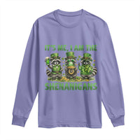 I Am The Shenanigans Long Sleeve Shirt Funny Irish Raccoon St Patricks Day
