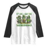 I Am The Shenanigans Raglan Shirt Funny Irish Raccoon St Patricks Day