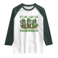 I Am The Shenanigans Raglan Shirt Funny Irish Raccoon St Patricks Day