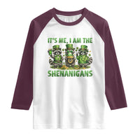 I Am The Shenanigans Raglan Shirt Funny Irish Raccoon St Patricks Day