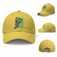 Funny Raccoon St Patricks Day Baseball Cap Irish Party Animal Gift