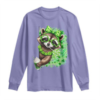 Funny Raccoon St Patricks Day Long Sleeve Shirt Irish Party Animal Gift