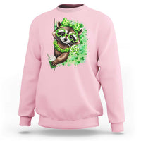 Funny Raccoon St Patricks Day Sweatshirt Irish Party Animal Gift