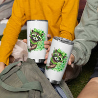 Funny Raccoon St Patricks Day Tumbler Cup Irish Party Animal Gift
