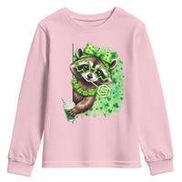 Funny Raccoon St Patricks Day Youth Sweatshirt Irish Party Animal Gift