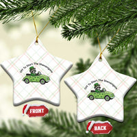 Off To Start The Shenanigans Ceramic Ornament Funny Irish Raccoon