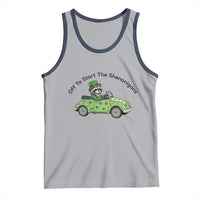 Off To Start The Shenanigans Tank Top Funny Irish Raccoon