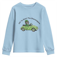 Off To Start The Shenanigans Youth Sweatshirt Funny Irish Raccoon