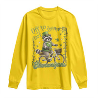 Funny Irish Raccoon Driver Long Sleeve Shirt Off To Start The Shenanigans