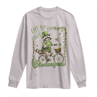 Funny Irish Raccoon Driver Long Sleeve Shirt Off To Start The Shenanigans