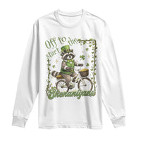 Funny Irish Raccoon Driver Long Sleeve Shirt Off To Start The Shenanigans