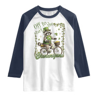 Funny Irish Raccoon Driver Raglan Shirt Off To Start The Shenanigans