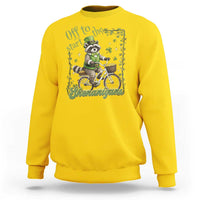 Funny Irish Raccoon Driver Sweatshirt Off To Start The Shenanigans