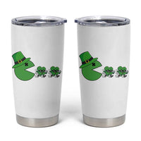 St Patricks Day Retro Gamer Eating Shamrock Lucky Gift Tumbler Cup