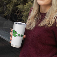 St Patricks Day Retro Gamer Eating Shamrock Lucky Gift Tumbler Cup