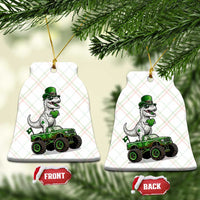 Funny St Patricks Day Dinosaur Truck Ceramic Ornament Lucky Dino Gift