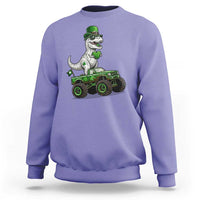 Funny St Patricks Day Dinosaur Truck Sweatshirt Lucky Dino Gift
