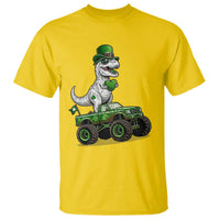 Funny St Patricks Day Dinosaur Truck T Shirt Lucky Dino Gift