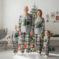 Funny St Patricks Day Dinosaur Truck Plaid Pajama Set Irish Holiday Gift