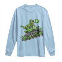 Funny St Patricks Day Dinosaur Truck Long Sleeve Shirt Irish Holiday Gift