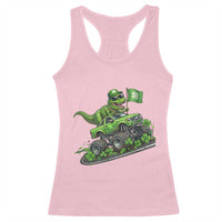 Funny St Patricks Day Dinosaur Truck Racerback Tank Top Irish Holiday Gift