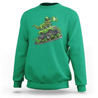 Funny St Patricks Day Dinosaur Truck Sweatshirt Irish Holiday Gift