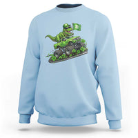Funny St Patricks Day Dinosaur Truck Sweatshirt Irish Holiday Gift