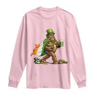 Funny St Patricks Day Bigfoot Long Sleeve Shirt Mythical Party Gift