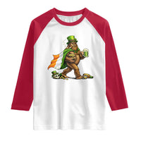 Funny St Patricks Day Bigfoot Raglan Shirt Mythical Party Gift