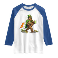 Funny St Patricks Day Bigfoot Raglan Shirt Mythical Party Gift