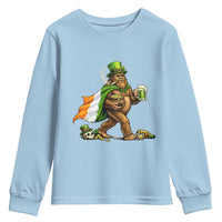 Funny St Patricks Day Bigfoot Youth Sweatshirt Mythical Party Gift